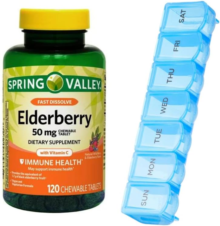 Elderberry Chewable Tablets Dietary Supplement, Wild Berry