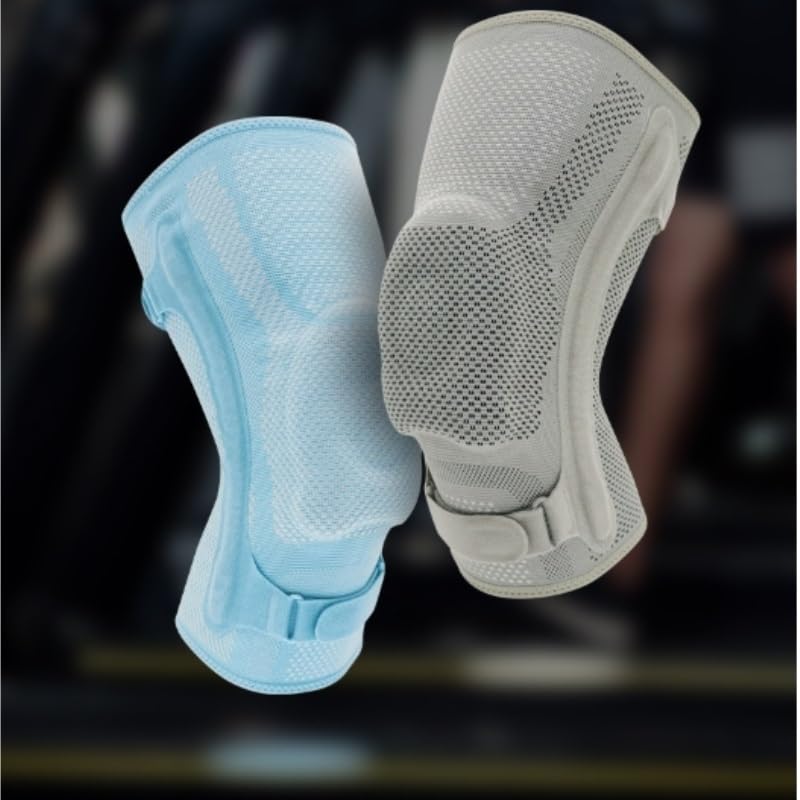 Exercise, protection Sports Knee Pads Professional Running Men's Sleeves Cycling Knee Pads Meniscus Knee for Fitness, cycling, running, playing football(Gray,XX-Large)