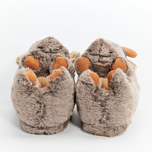 Image of Kids Animal Slippers, Soft Fuzzy Cozy House Shoes