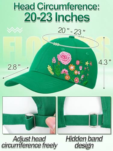 Image of Biggun Trendy Embroidered Baseball Cap for Girls Women Men - Adjustable Soft Breathable Hats for Casual Wear