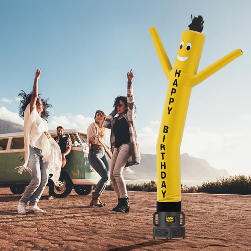 LookOurWay Air Dancers Wacky Waving Inflatable Tube Guy - 7ft Tall Inflatable Advertising Waving Dancing Man with Sky Dancer Blower - Happy Birthday - Thumbnail 6