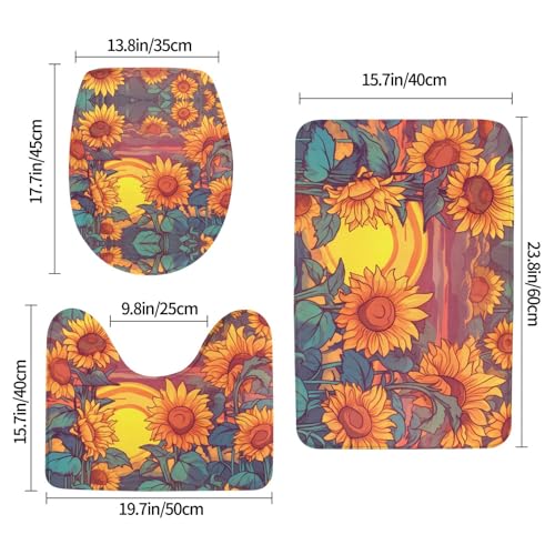 Tapis de salle de bain imprimé fleurs pour une ambiance chaleureuse - 3