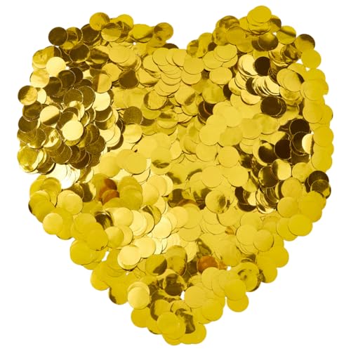SOFPLATE Confettis à Paillettes Dorées 100G Petits Confettis de Table Plats en Plastique Ronds et à Pois en Polyéthylène pour Décoration de Table...