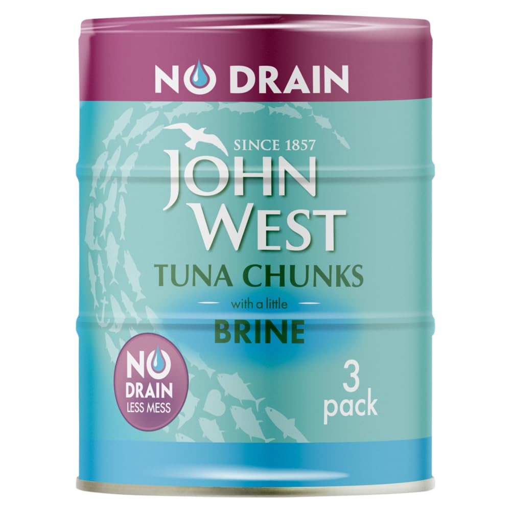 John West No Drain Tuna Chunks with A Little Brine 3 x 100g