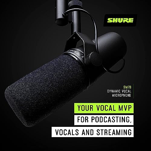 Shure SM7B Dynamic Vocal Microphone for Streaming, Podcast, & Recording with 20ft XLR Cable - Image 5
