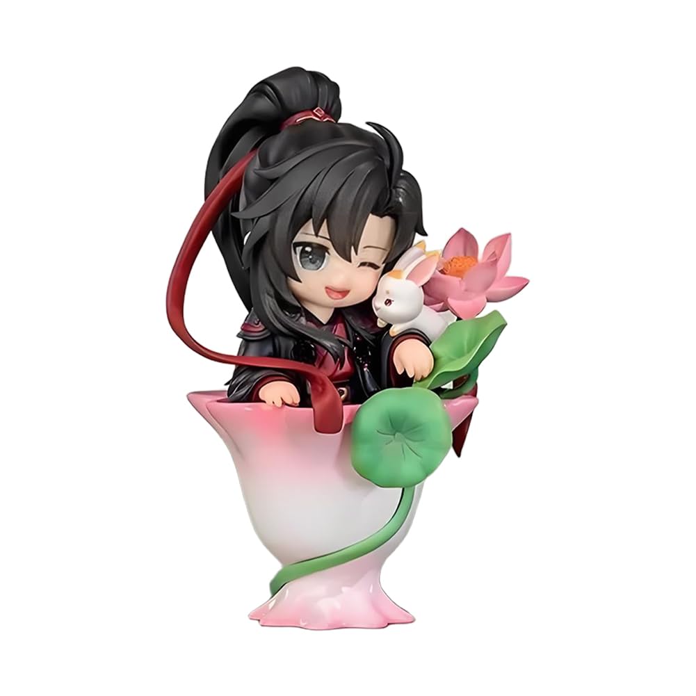 Jiumaocleu Anime Wei Wuxian Figure - Wei Wu Xian Action Figure Lan Wang Ji Look Up Figure, 11.5-14cm, Mini Collectible PVC Statues for Manga Fans