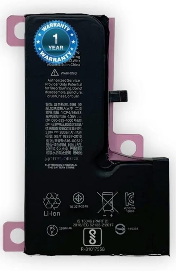 Original Battery for iPhone Xs (2658 mAh) Battery with 1 Year Warranty (Original Battery 0188)