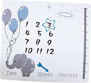 KOMBIUDA 1 Conjunto De Cobertores De Marcos Para Bebês Cobertores Para Meninos Cobertores Para Meninos Cobertor De Memória Para Bebês Cobertor Para Fotos De Bebês Meses Tapete Para