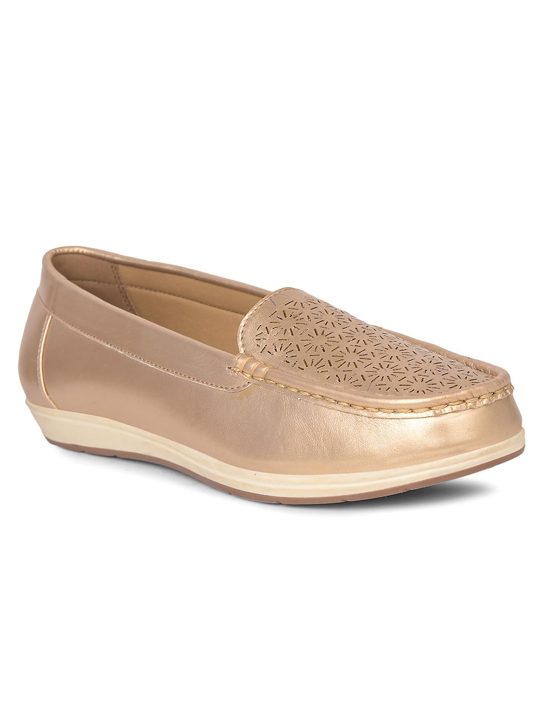 bata Women's Casual Moccassins Shoes - Gold-picture-17