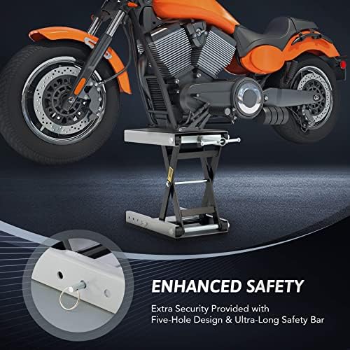 Orion Motor Tech Motorcycle Lift, 1100 lb Capacity Motorcycle Jack with