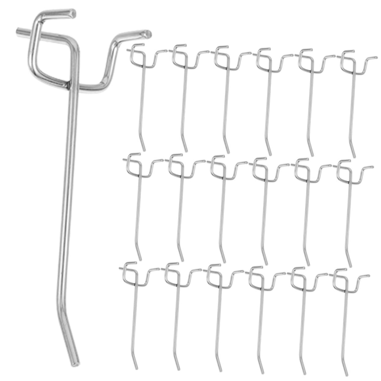 CIYODO Heavy Duty Iron Pegboard Hooks 20 Pack Tool Hooks for Pegboard Easy to Grip for Home Storage