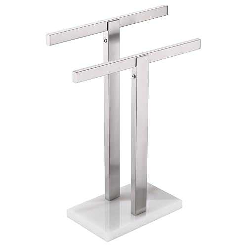 KOKOSIRI Hand Towel Holder Free-Standing Towel Racks with Marble Base