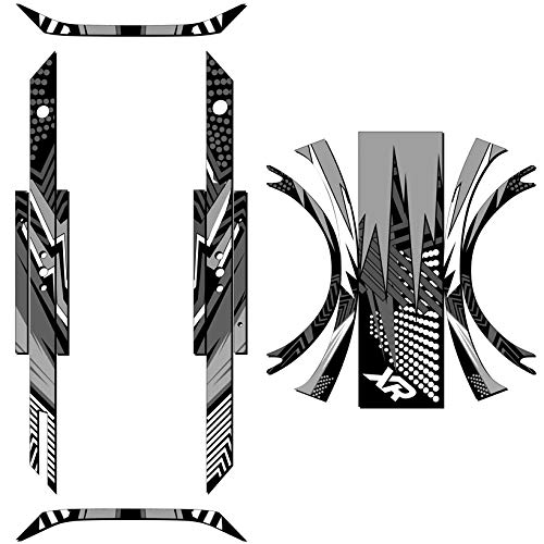 Earth Surf Designs Graphics Kit For Onewheel Plus/XR - Mayhem Black, Includes Rail & Fender Decals + Grip Tape