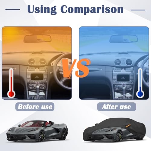 Image of UV Protection Car Cover Windproof Dustproof Scratch Resistant Outdoor Universal Full Car Covers (5-Coupe Car Cover, C1- Fit Coupe /Cabrio-Length Up to 166 inch)