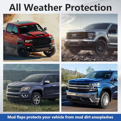 Image of Mud Flaps Mud Guards Replacement for 2021-2024 Dodge Ram 1500 (Without OEM Fender) Mudflaps Mud Splash Guards Front and Rear No Drilling Required 4PCS