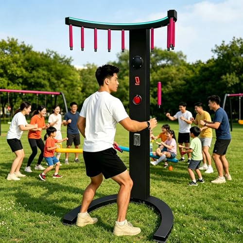 JozyJul Máquina De Juego Arcade Catch Stick,Juego De Coordinación Ojo-Mano con 11 Bastones,3 Modos,10 Niveles De Velocidad,Mp3 Y Luces LED,Fácil Desmontaje para Fiestas Y Juegos Familiares