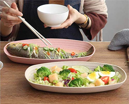 Shopwithgreen Lightweight Wheat Straw Plates - 4 Pack 11.8'' Unbreakable Dinner Plates, Dishwasher & Microwave Safe - Thumbnail 5