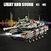 Supdex 1/24 RC Tank, Remote Control Ger Leopard II Army Model Tank with Sound Effects, Lights and Smoke, 2.4G Military Model Toy for Kids, Perfect Birthday for Boys 6+ Years Old