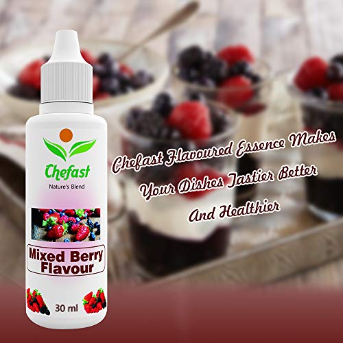 Image of Chefast Mixed Berry Flavour Baking Essence for Cake, Ice-Cream, Chocolates, Milkshakes- 30ML ( Use 2-3 Drops Essence for 250 Grm Cake)