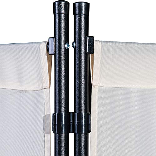 Ecolinear 4 Panel Room Divider Folding Screen Home Office Dorm Indoor Decor Privacy Accents (White)