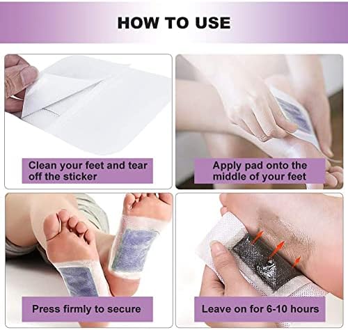 Detox Foot Patches, Detox Foot Pads, Foot Patches, Lavender Detox Foot Patches for Pain Relief & Stress Relief & Deep Sleep & Detox Cleanse, 20Pcs