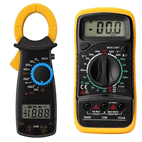 Kit Multímetro Digital Portátil MD-200L + Alicate Amperímetro Digital MD-Y400 Profissional Exbom