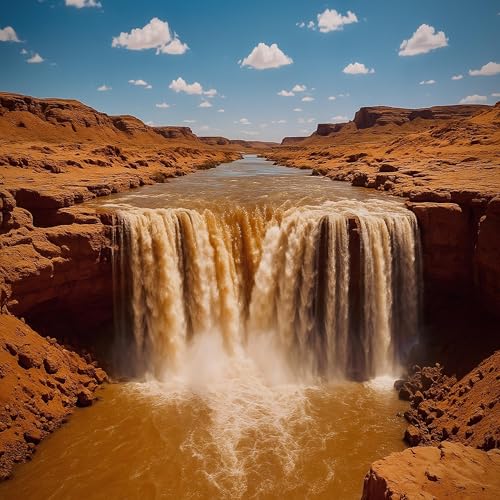 Desert Waterfall Ambience | 4 Hours of Relaxing White Noise for Sleep, Focus, and Meditation