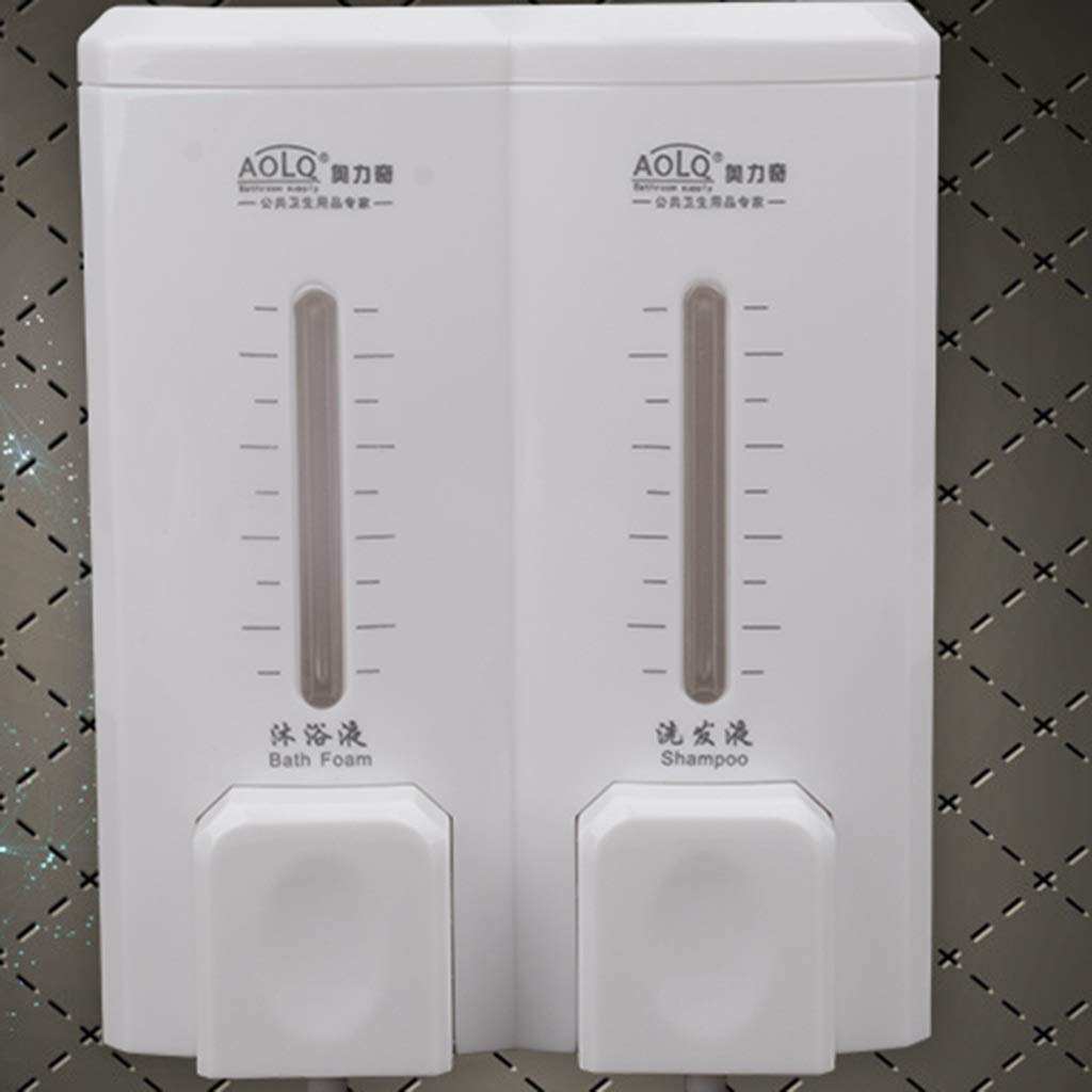 Dozownik do mydła podwójnego dozownika dezynfekującego wiszące ręczne obwieszenie dozownika mydła w domu, biurze, biznes, łatwy w instalacji(250ml)