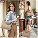 GASSDA Cord Tasche Damen, Shopper Handtasche mit Reißverschluss