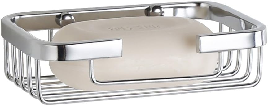 304 Stainless Steel Soap Dish Holder,Storage Soap Saver Wall Mounted for Kitchen Sink Bathroom Shower,Drainable and Rust Proof image 5