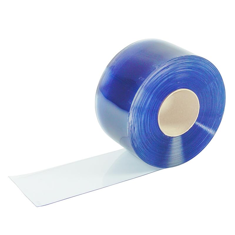 PVC Streifenvorhang 3x300mm KühlhausTransparent Höhe 3,00m x Breite 2,75m, Lamellenvorhang mit Schallschutz bis zu 30db, umweltfreundlicher Stallvorhang, PVC Vorhang recyclebar fertig vormontiert