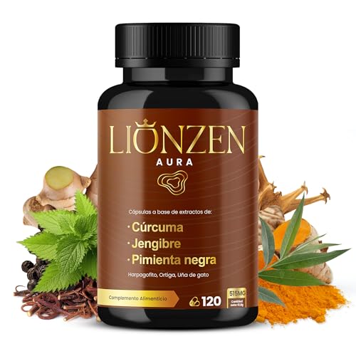 Cúrcuma, jengibre y pimienta negra, probióticos +12 ingredientes antiinflamatorio | 600mg + 6000...