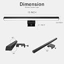 KACA 13-Inch Monitor Screen Light Bar with Smart Touch Sensor| USB Powered 5W LED E-Reading Lamp| 3 Color Temperature Modes, Stepless Dimming,60-Min Timer (Not Suitable for Monitor with Curved Back) gallery image