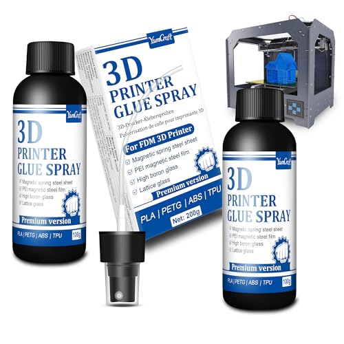 3D Printer Adhesive - 7oz 3D Printer Glue Spray, 3D Printing Accessory, Suitable for All 3D Printer Build Plates, Works with PLA/ABS/PETG/TPU/ASA Filaments, Reduces Warping & Leaves No Residue