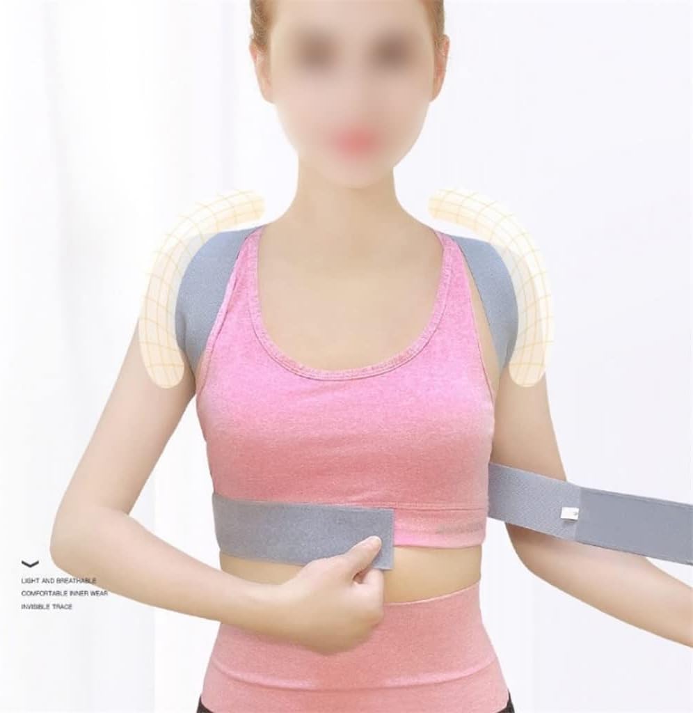 Shoulder Clavicle Chest Back Brace Straightener Posture Corrector Scoliosis Support Lumbar Waist Pull Belt(M code)