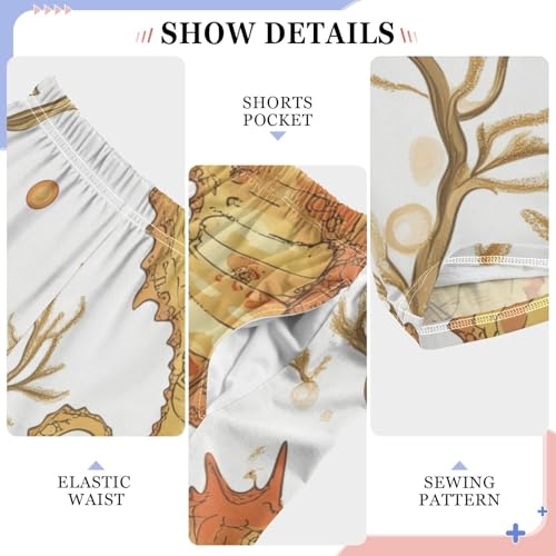 ZZXXB Lovely Seahorse Boys Long Pants Soft Trousers Elastic Waist Kids Lounge Bottoms with Pockets S-XL4