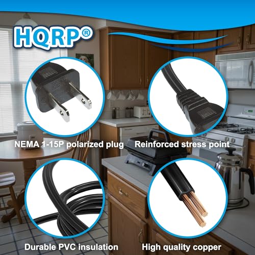 Cable de alimentación HQRP para olla arrocera Zojirushi 3 pies miniatura 5