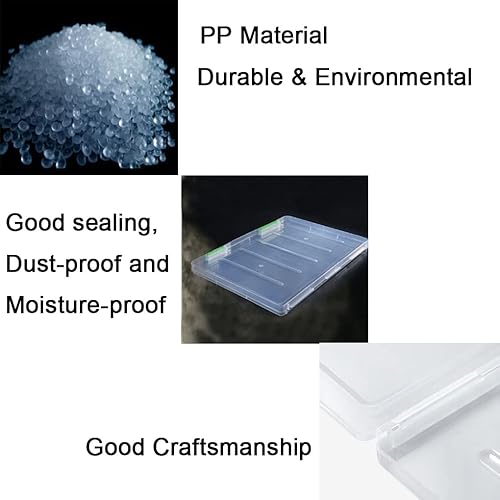 Miniatura 8 de Lemical Caja de archivos portátil A4 para revistas, organizador de documentos con cierre de hebilla, contenedor de plástico transparente,