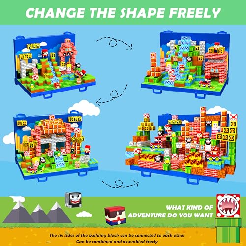 Image of 120PCS Magnetic Blocks, Magnetic Building Blocks Cubes, STEM Toy for Kid | 3D Sensory STEM Toy, Magnetic Tile with Magnetic Board for Easy Storage, Ideal Birthday Christmas Gift for Kids Aged 3 4 5-10