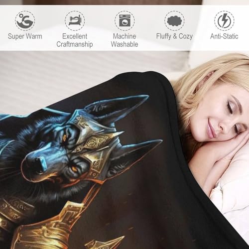 Couverture Krieger-Anubis en flannel de qualité supérieure - 6