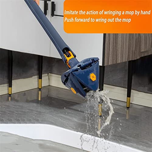 image for Nikuwaxi Rotatable Adjustable Cleaning Mop, 360ｰ Triangle Microfiber