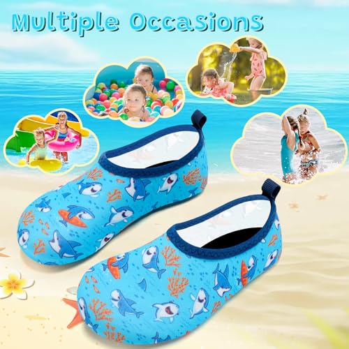 Image of VIFUUR Kids Water Shoes Girls Boys Quick Dry Aqua Socks for Beach Swim Outdoor Sports