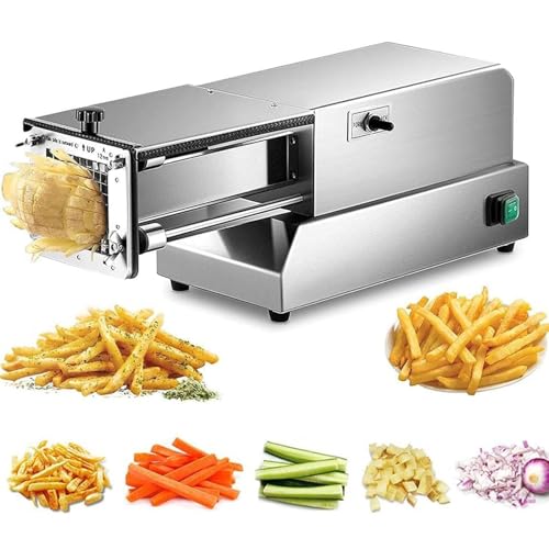 Cortador Patatas Fritas Profesional 200w, Cortador De Patatas Eléctrico De Acero Inoxidable, Cuchillas 8 10 12 Mm For Uso Comercial, Doméstico Cortador Patatas Fritas Profesional 200w, Cortador De Patatas Eléctrico De Acero Inoxidable, Cuchillas 8 10 12 Mm For Uso Comercial, Doméstico