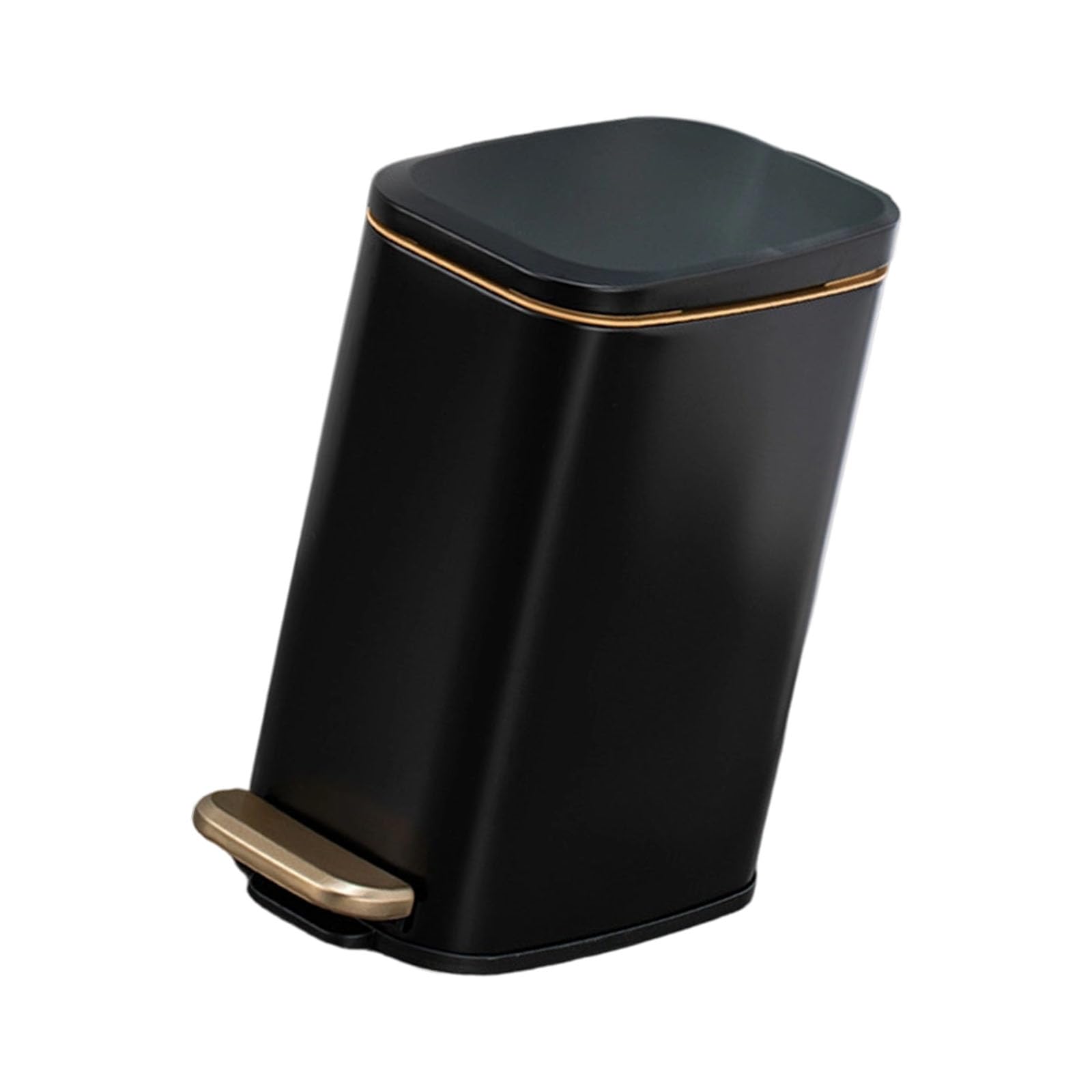 Kalttoy 6L Rectangular Trash Can Fixed Cover Odors Resistant Slip Proof Base Waste Bin Garbage Container for Household Home Garbage Can