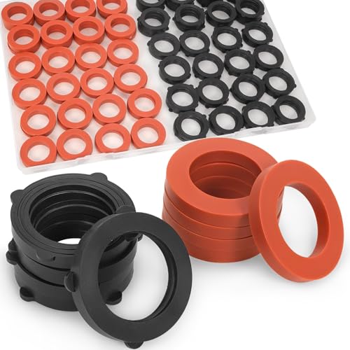 NBRINGO 112 PCS Garden Hose Washers Rubber Fits All Standard 3/4 inch Garden Shower Hose Garden Hose Gasket Washers for Nozzle Sprayer Connector - Leak Proof