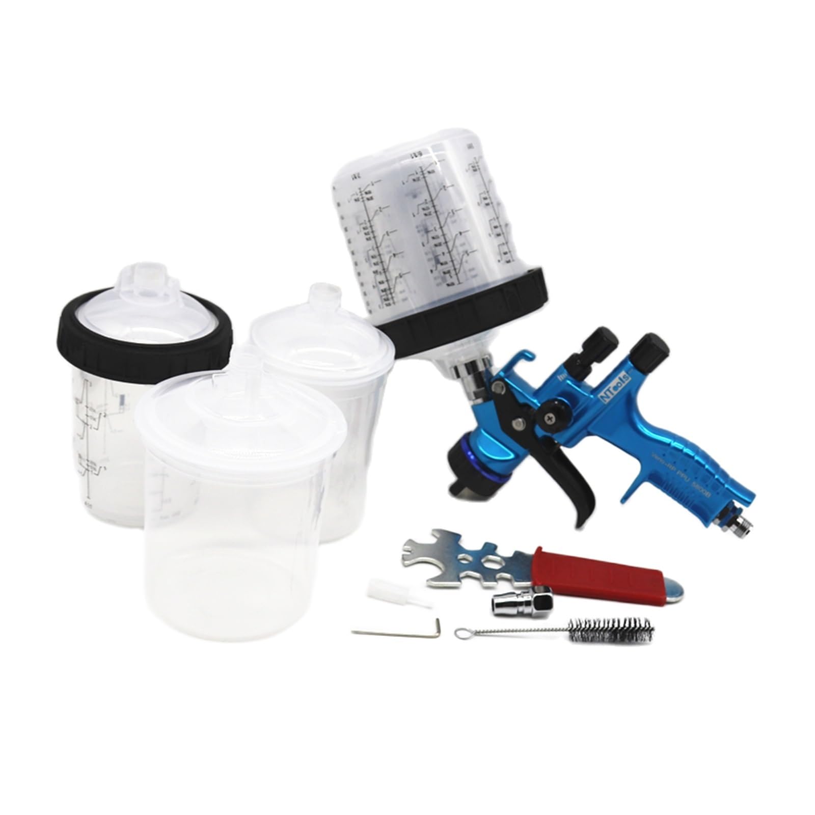 Pistolet de pulvérisation d'air pour peinture de voiture avec tasses 600cc et 400cc