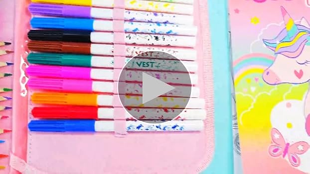 Amazon.com: Unicorn Markers Set with Glitter Pencil Case