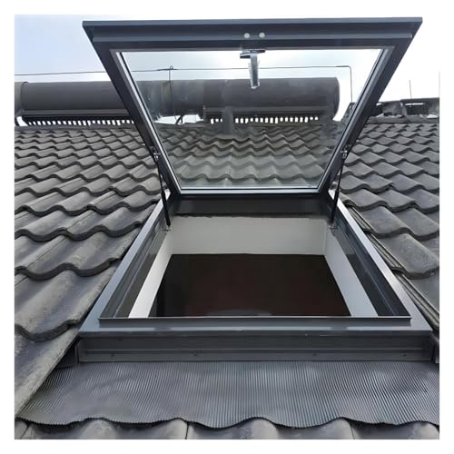 Lucernari a Ventilazione Manuale per Tetti Finestre da Tetto Personalizzabili Adatto per Soggiorni, Soffitte, Cantine e Solarium(55x55)
