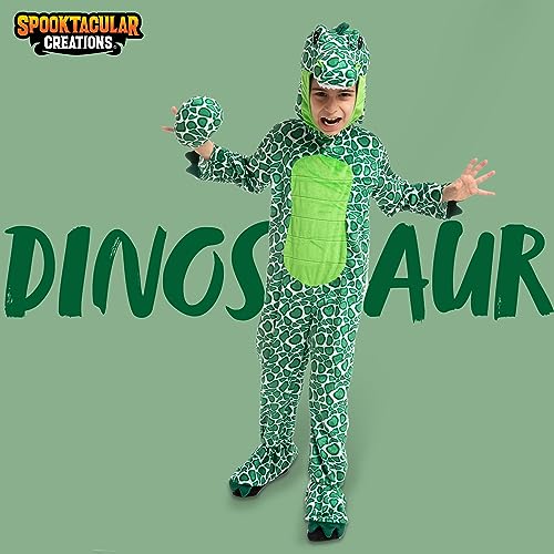 Spooktacular Creations Child Realistic T-Rex Green-Spotted Dinosaur Costume For Unisex Toddler Kids Halloween Dress Up Party (Small (5-7Yrs)) #TOP1
