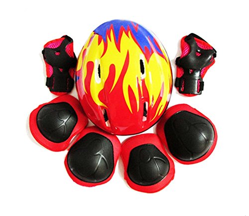 Set von 7 Kleinkinder Kinder verstellbar Helm Knie Ellbogen Handgelenke Durable Schutz Gear Safeguard Sicherheit Unterstützung Pads Geräten Unisex für